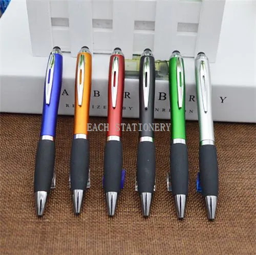 Metal Clip Stylus plastik Rubber Grip Ballpoint Pen